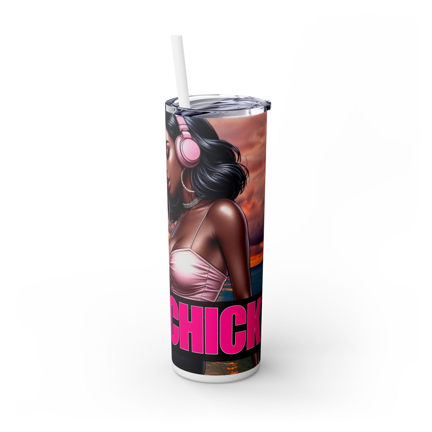 Skinny Tumbler with Straw, 20oz