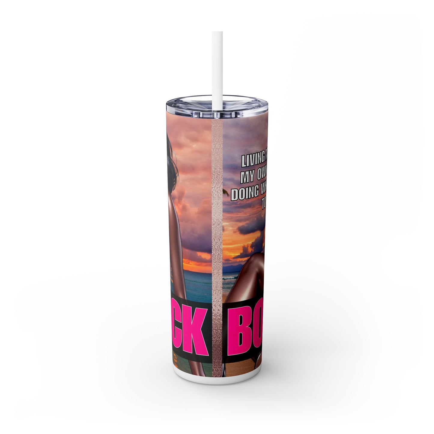 Skinny Tumbler with Straw, 20oz